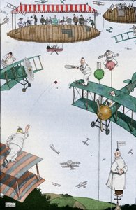 Un match de cricket aérien du futur, c1918 1919
