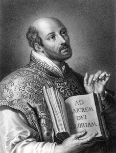 Saint Ignace de Loyola, soldat espagnol du 16e siècle et fondateur des Jésuites, 1836 - W. Holl