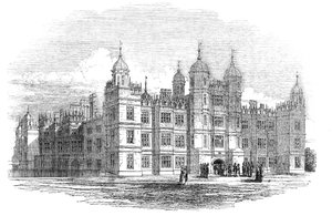 Burghley House - façade nord, 1844 - W. J. Linton