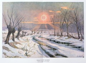 Éclipse annulaire du soleil, illustration de 