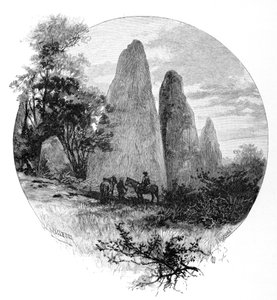 Rochers de granit, camp Betts, mont Kosciuszko, Nouvelle-Galles du Sud, Australie, 1886