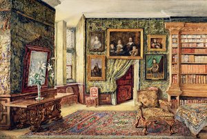 La Bibliothèque de Hardwick Hall, Derbyshire, 1891