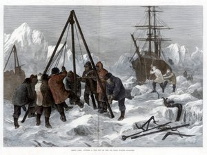 Vie arctique, dégagement de la glace des quartiers d