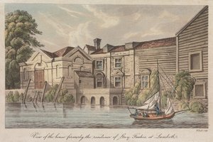 Vue de la maison autrefois résidence de Guy Fawkes à Lambeth - W. Read
