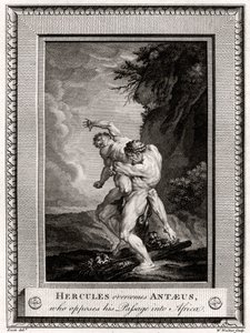 Hercule vainc Antée, qui s