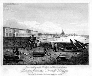 Londres depuis le pont du Strand, 1816