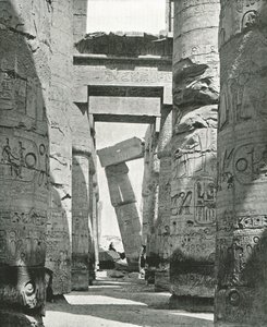 Colonnes de la salle hypostyle, Karnak, Égypte, 1895