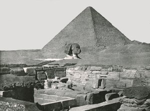 Grande Pyramide, Sphinx et Temple de Chafré, Gizeh, Égypte, 1895