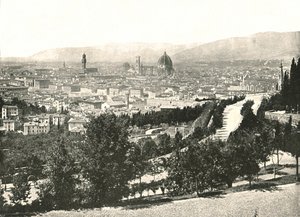 Panorama de la ville de Florence, Italie, 1895 - W and S Ltd
