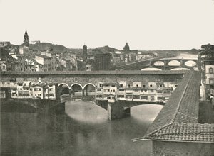 Le Ponte Vecchio, Florence, Italie, 1895