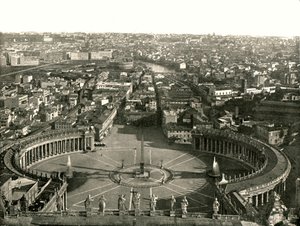 Vue depuis le dôme de Saint-Pierre, Rome, Italie, 1895