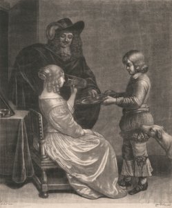 Dame, cavalier et un page - Wallerant Vaillant