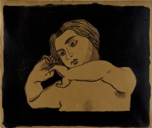 Mädchen auf Braun - Walt Kuhn