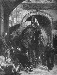 Un chemin étroit au Caire, vers 1882