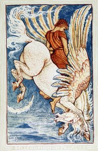 Bellérophon sur Pégase - Walter Crane