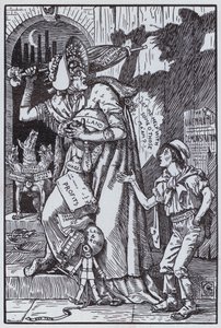 Mme Grundy effrayée par sa propre ombre - Walter Crane