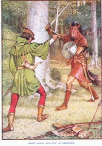 Robin des Bois et Guy de Gisborne, vers 1920 - Walter Crane