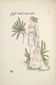 Rose Mary. Une jeune femme tenant une plante - Walter Crane
