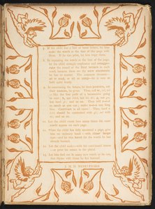 Texte avec un ordre floral. Le Golden primer. - Walter Crane