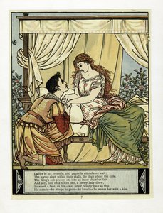 Le Prince réveille la Belle, de The Blue Beard Picture Book, pub. 1879