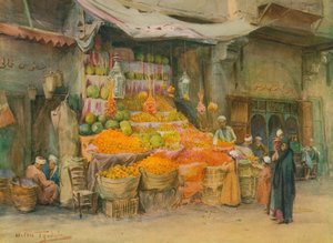 Un étal de fruits à Bulak, vers 1905, 1912