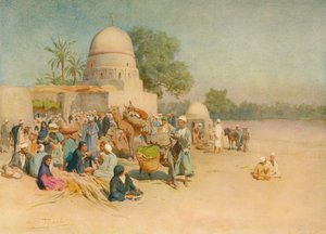 Un marché au bord du désert, vers 1905, 1912 - Walter Frederick Roofe Tyndale