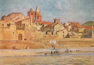 Albenga depuis le Centa, vers 1910, 1912 - Walter Frederick Roofe Tyndale