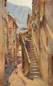 Vicolo del Ponte, Villa Nuova di Albenga, vers 1910, 1912