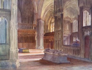 Wessex : Le chœur rétro, cathédrale de Winchester, avec les chantreries du cardinal Beaufort et de l
