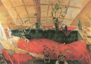 B.79 Walter Gramatté. Die Genesende. Le convalescent (Sonia Gramatté). 1921 - Walter Gramatte