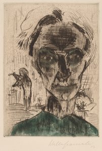Homme dans une pièce, autoportrait