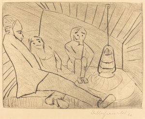 Trois personnes dans un atelier