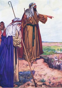 Le choix de Lot, de The Bible Picture Book publié par Thomas Nelson, vers 1950