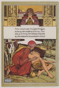 Le Bon Samaritain (lithographie en couleur) - Walter Jenks Morgan