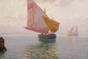 Venise (huile sur toile) - Walter Launt Palmer