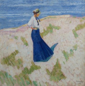 Bernhardine Bornemann sur la plage à Heist