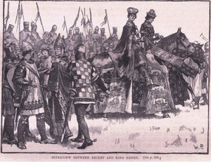 Entrevue entre Becket et le roi Henri AD 1169