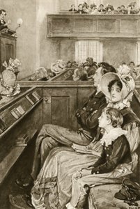 John Ruskin enfant regardant le prédicateur - Walter Paget