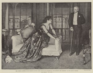 Mme Patrick Campbell (Agnes Ebbsmith) et M. Hare (Duc de St Olpherts) dans La Notorious Mrs Ebbsmith, au Garrick Theatre