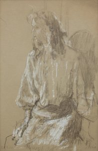 Petite Rachel, vers 1906 (craie noire et blanche sur papier gris) - Walter Richard Sickert