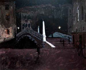 Ponte delle Guglie sul Cannaregio (Scène de nuit, Venise) c.1896