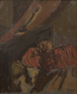 Chemisier à motifs rouges, vers 1907 (Huile sur toile) - Walter Richard Sickert