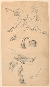 Études de mains et de figures - Walter Shirlaw