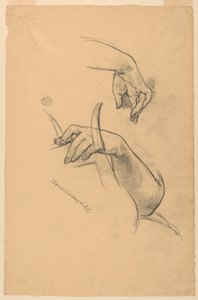 Études du bras gauche et de la main droite d