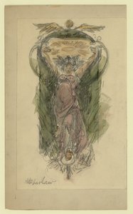 Étude pour une fresque de femme, no. 1 - Walter Shirlaw