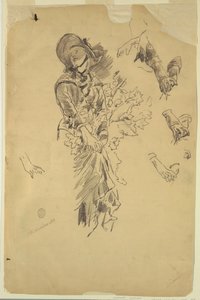 Étude de figure pour "Dans les montagnes"