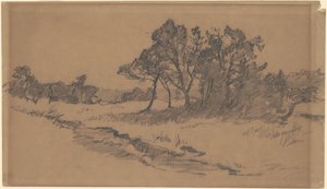 Arbres dans un champ - Walter Shirlaw