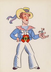 Figures des livres pour enfants : Gulliver (lithographie en couleur) - Walter Trier
