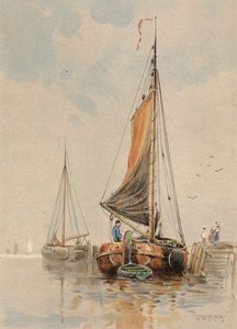 Bateaux hollandais sur la Meuse - Walter William May