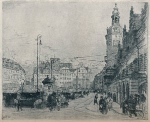 Place du marché, Leipzig, vers 1913 - Walter Zeising